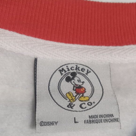 Disney Women's Mickey Mouse & Friends Crewneck Sweatshirt Size L All Over Print - Picture 5 of 8